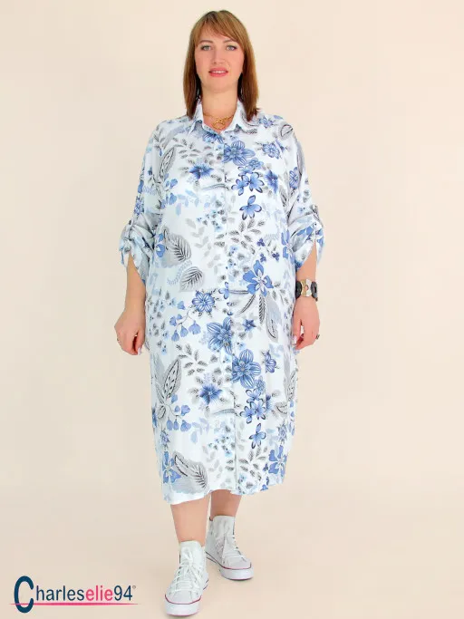 Robe chemise été SOANA blanche