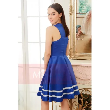 robe cocktail bleu roi style marine  Petunia