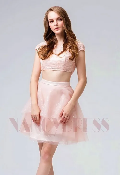 Robe cocktail rose courte | Nancydress