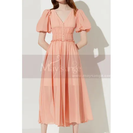 Robe Cocktail Tendance Printemps Eté Jupe A Taille Elastique