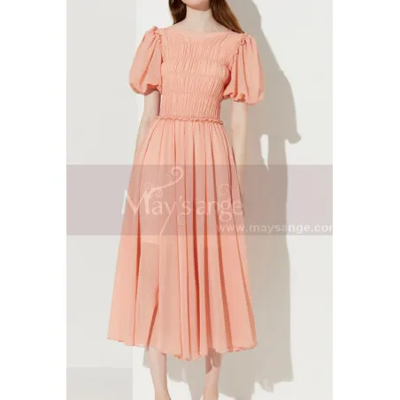 Robe Cocktail Tendance Printemps Eté Jupe A Taille Elastique