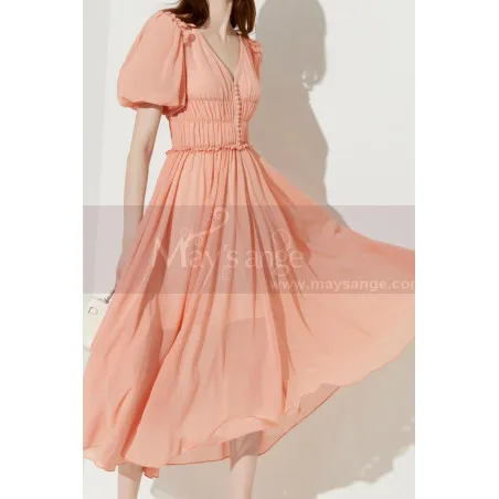 Robe Cocktail Tendance Printemps Eté Jupe A Taille Elastique