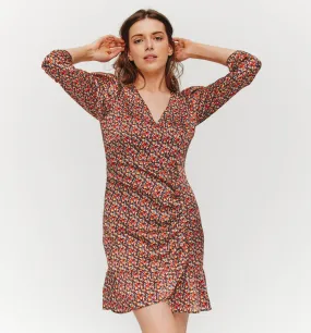 Robe courte et rétro Femme - Imprimé multicolore