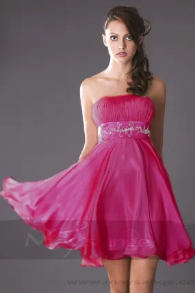 robe de cocktail fluidité et souplesse fuchsia