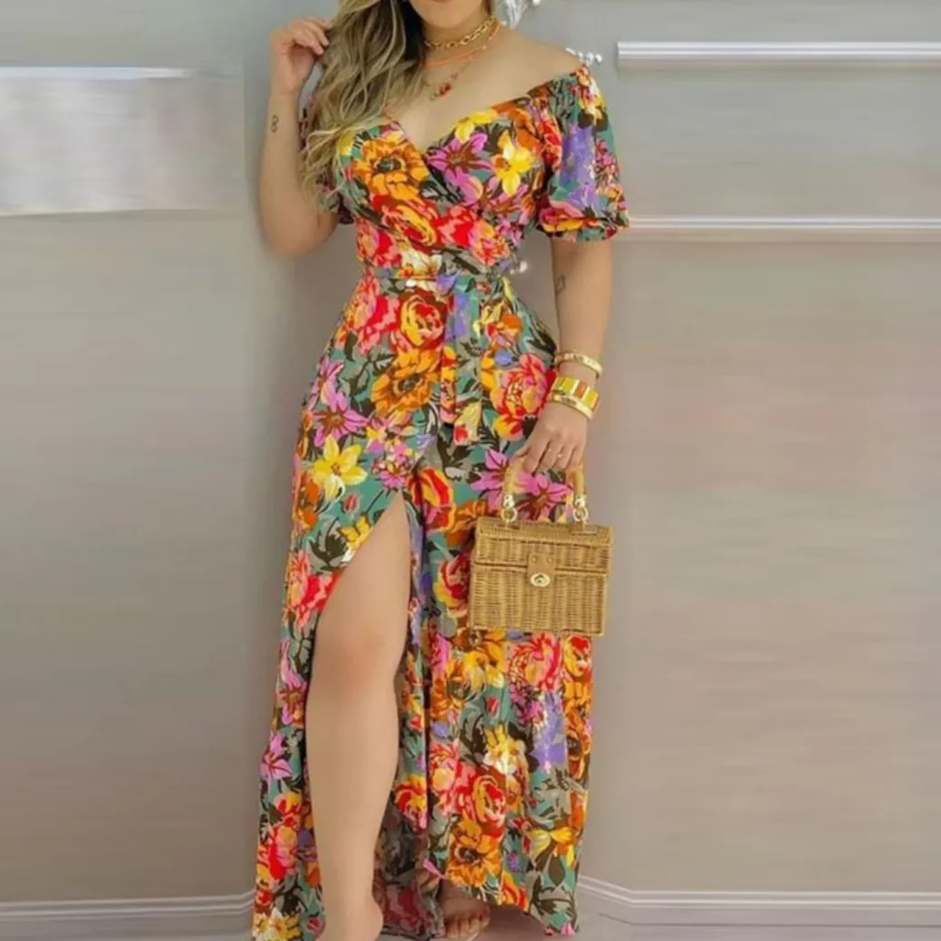 Robe de Cocktail pour Mariage Fleurie Chic