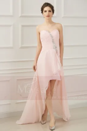 Robe de cocktail rose asymétrique Cascada