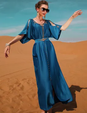 Robe décontractée à taille flottante Oman Abaya élégante