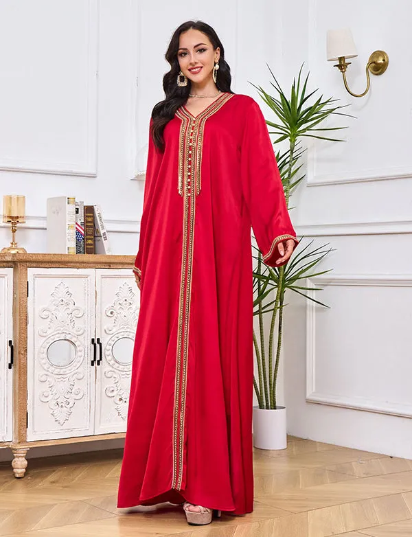 Robe en dentelle d'or