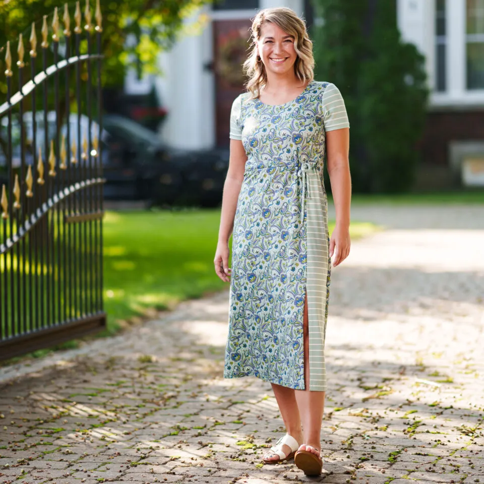 Robe longue d'été | Manches courtes | Robe de croisière