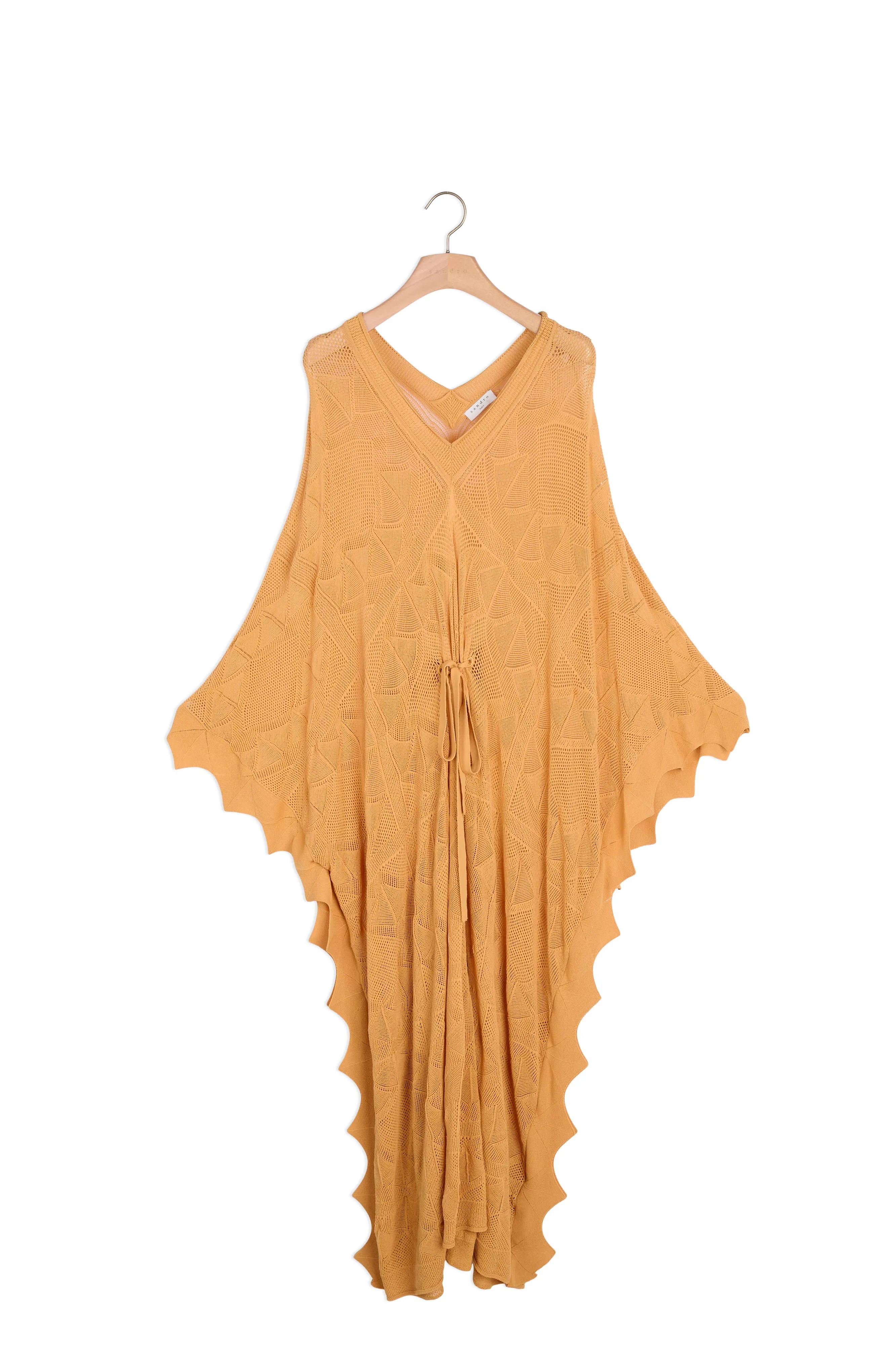 Robe longue esprit poncho en maille