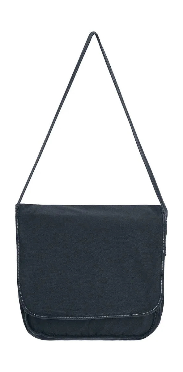 Sac besace bandoulière en toile - CA-37309 MB - noir poivre 