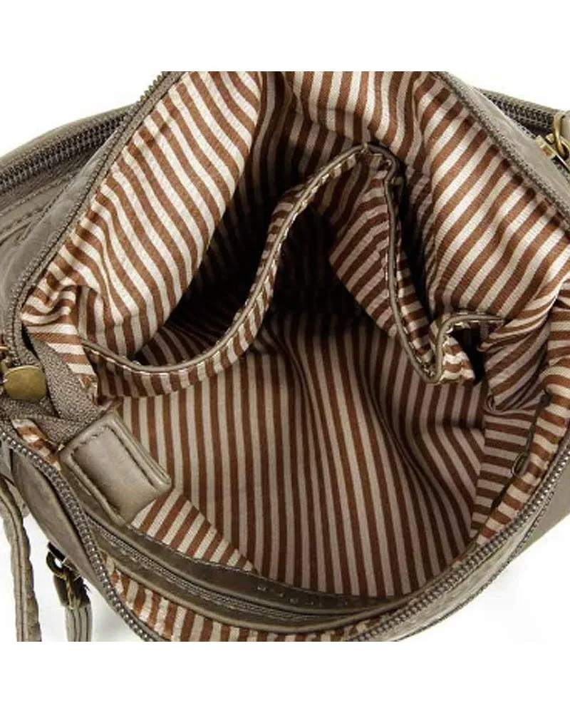 Sac Bethany Cuir Vegan | Couleur Taupe| Zosha Collection