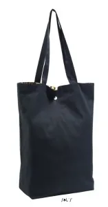 Sac cabas shopping étudiant en toile - réversible imprimé léopard - noir - 76960 