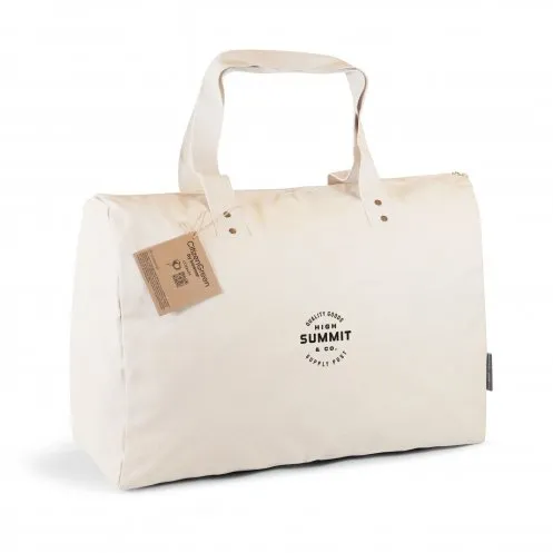 Sac de voyage avec trousse en coton bio - Avec logo - 360g - COMBIO - Vertlapub