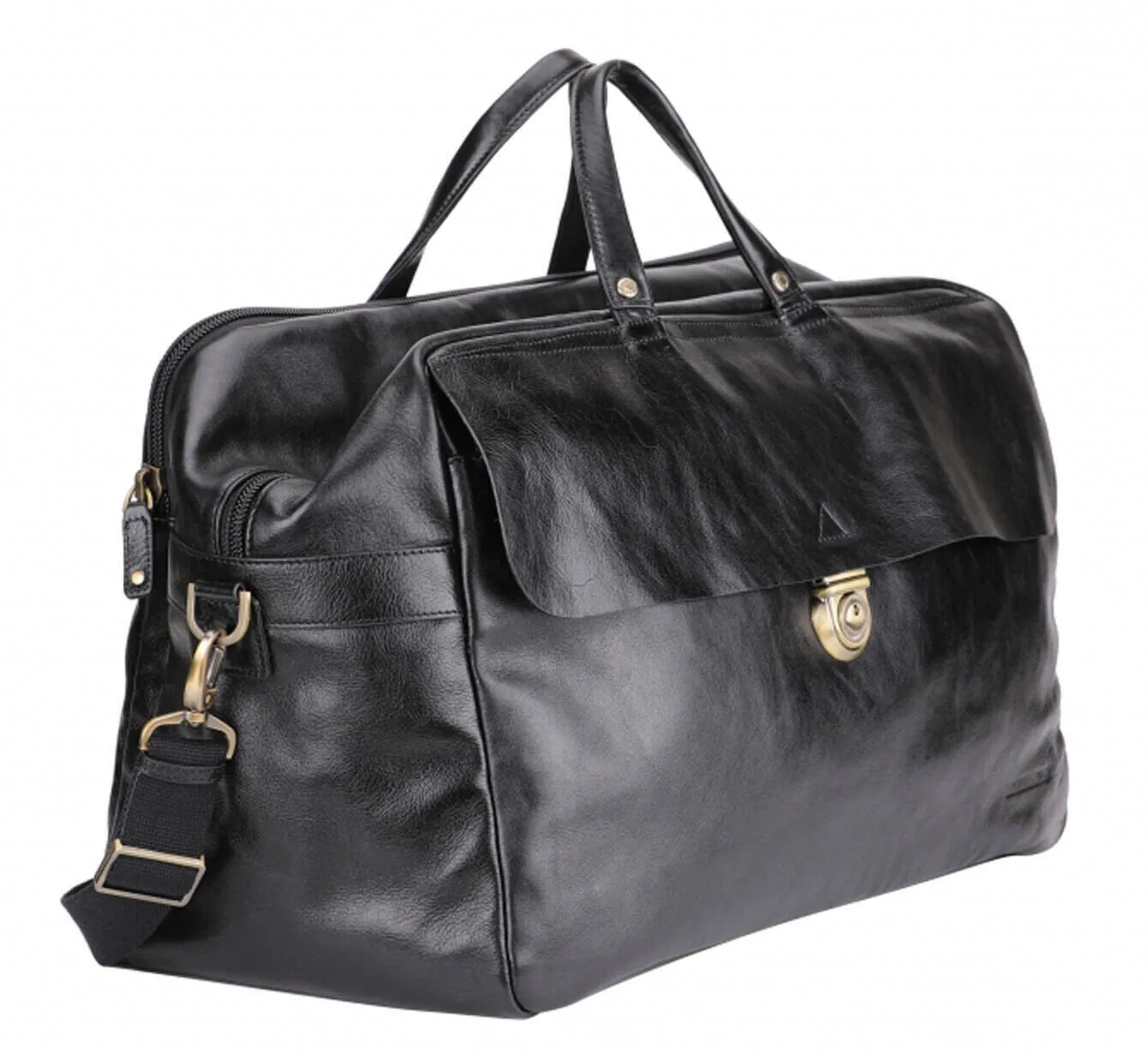 Sac de voyage cuir noir Arthur et Aston