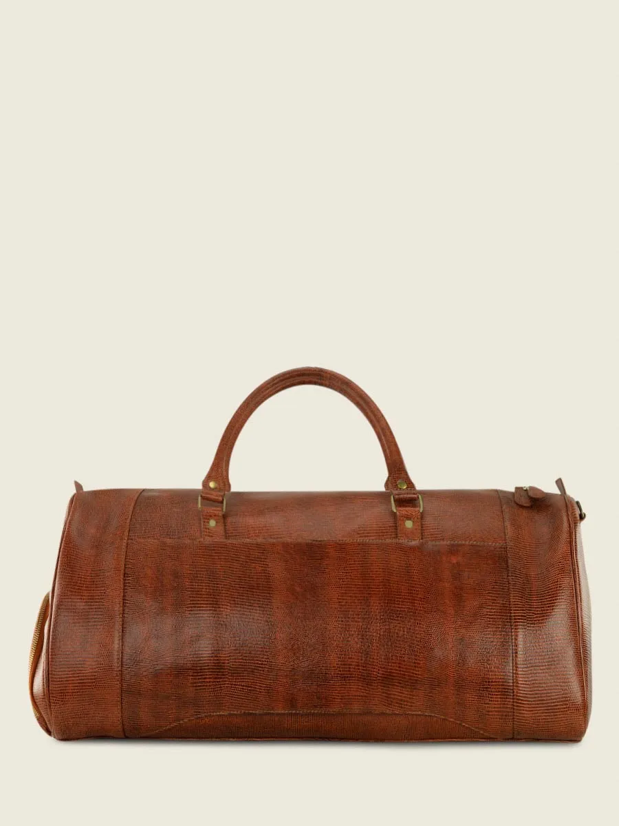 SAC DE VOYAGE EN CUIR MARRON Le48h 1960 - Ambre