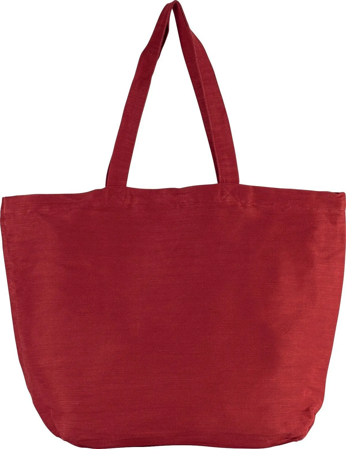 sac en toile fourre tout avec doublure intérieure - KI0231 - rouge carmin délavé 