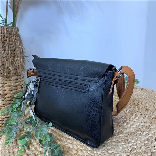Sac Flora&Co Noir - Bleu Clair