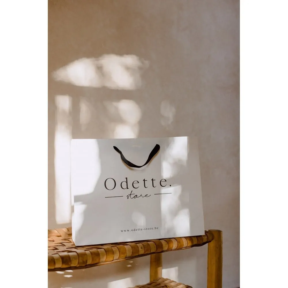Sac papier luxe noir l (45x14x35cm) 9. Ruban doré recto dorure or
