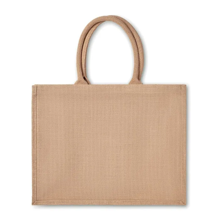 Sac shopping personnalisé en toile de jute laminé - 40x32x17cm - BRICK LANE