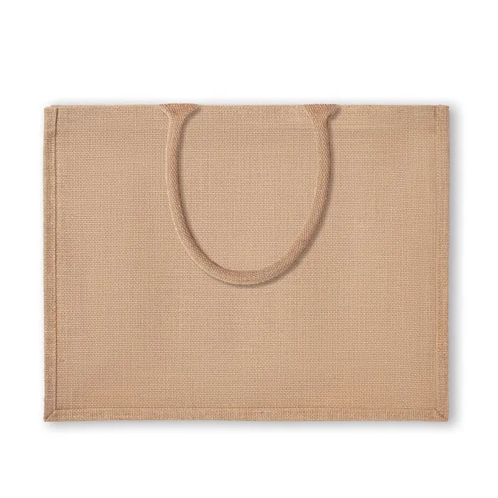 Sac shopping personnalisé en toile de jute laminé - 40x32x17cm - BRICK LANE