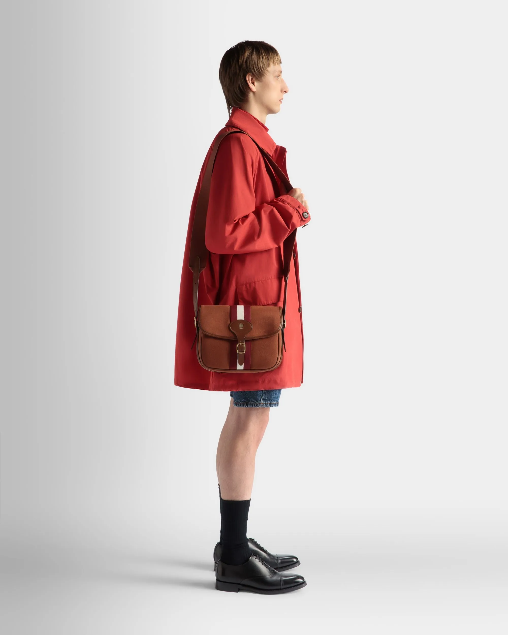 Sac À Bandoulière Beckett En Toile De Coton Rouge