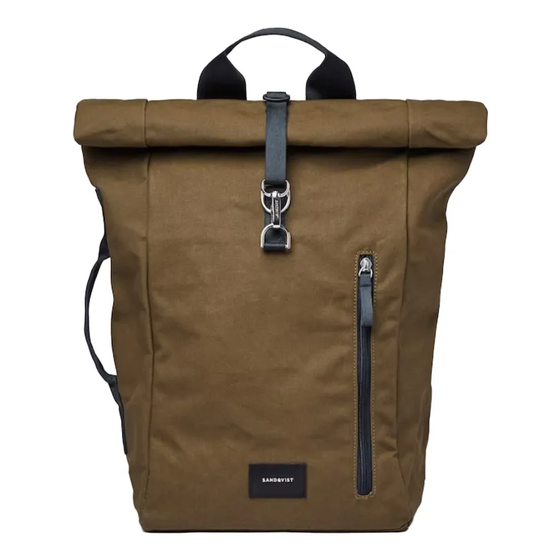 Sac à Dos Sandqvist Dante Vegan Olive With Navy Webbing