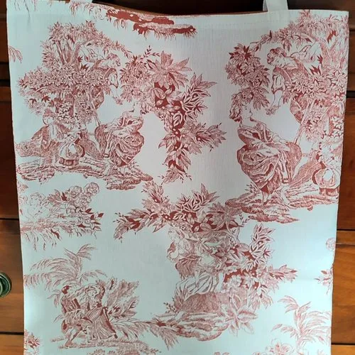 Sac/cabas, tote bag entièrement doublé. en tissu toile de jouy 1248