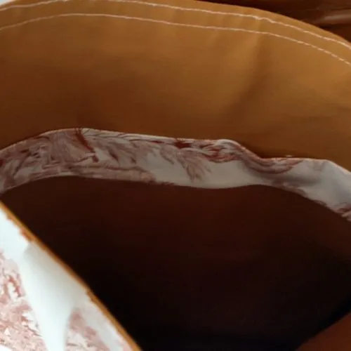 Sac/cabas, tote bag entièrement doublé. en tissu toile de jouy 1248