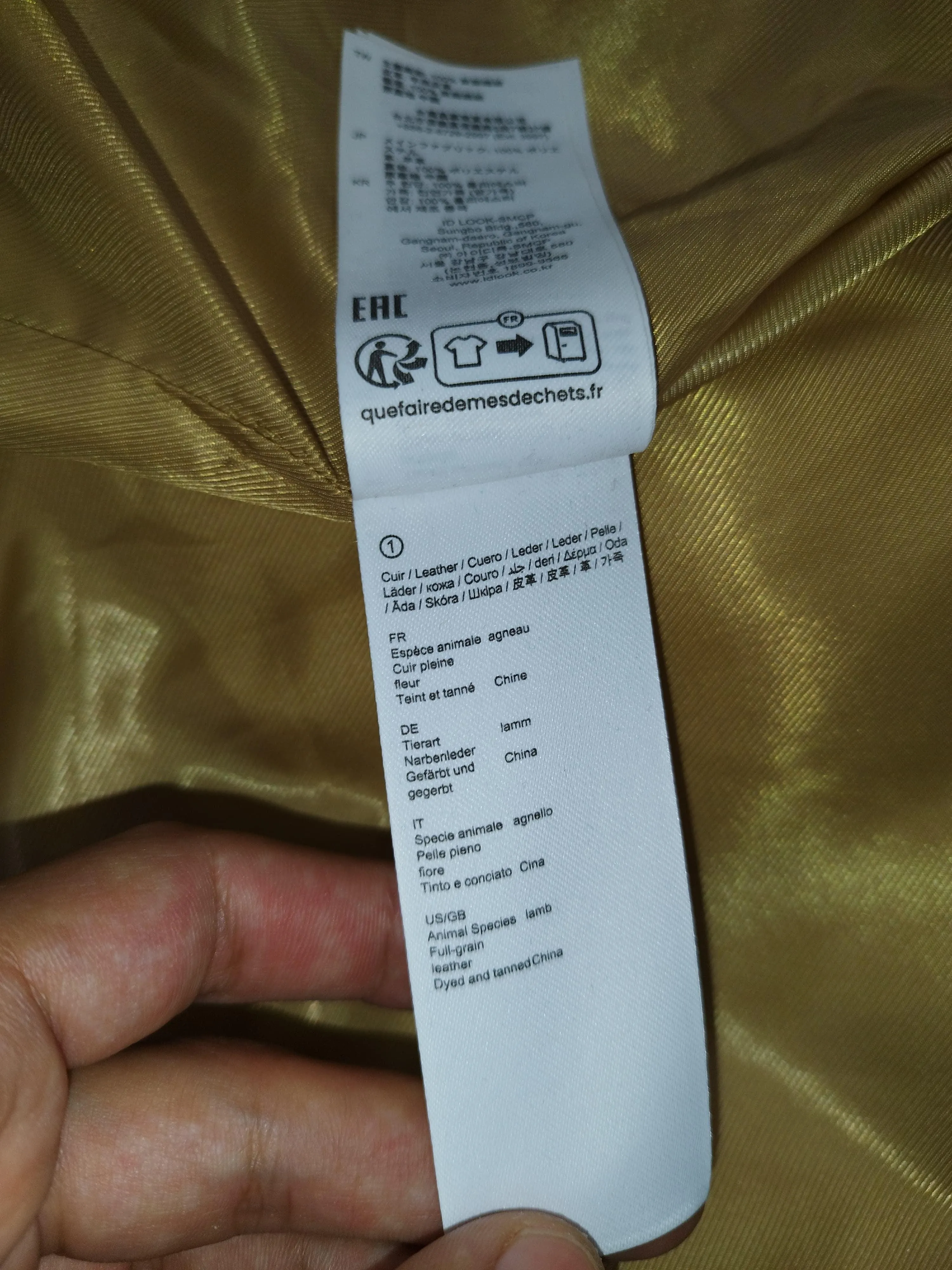 Sandro - Veste en cuir et fausse fourrure Sandro camel taille XL