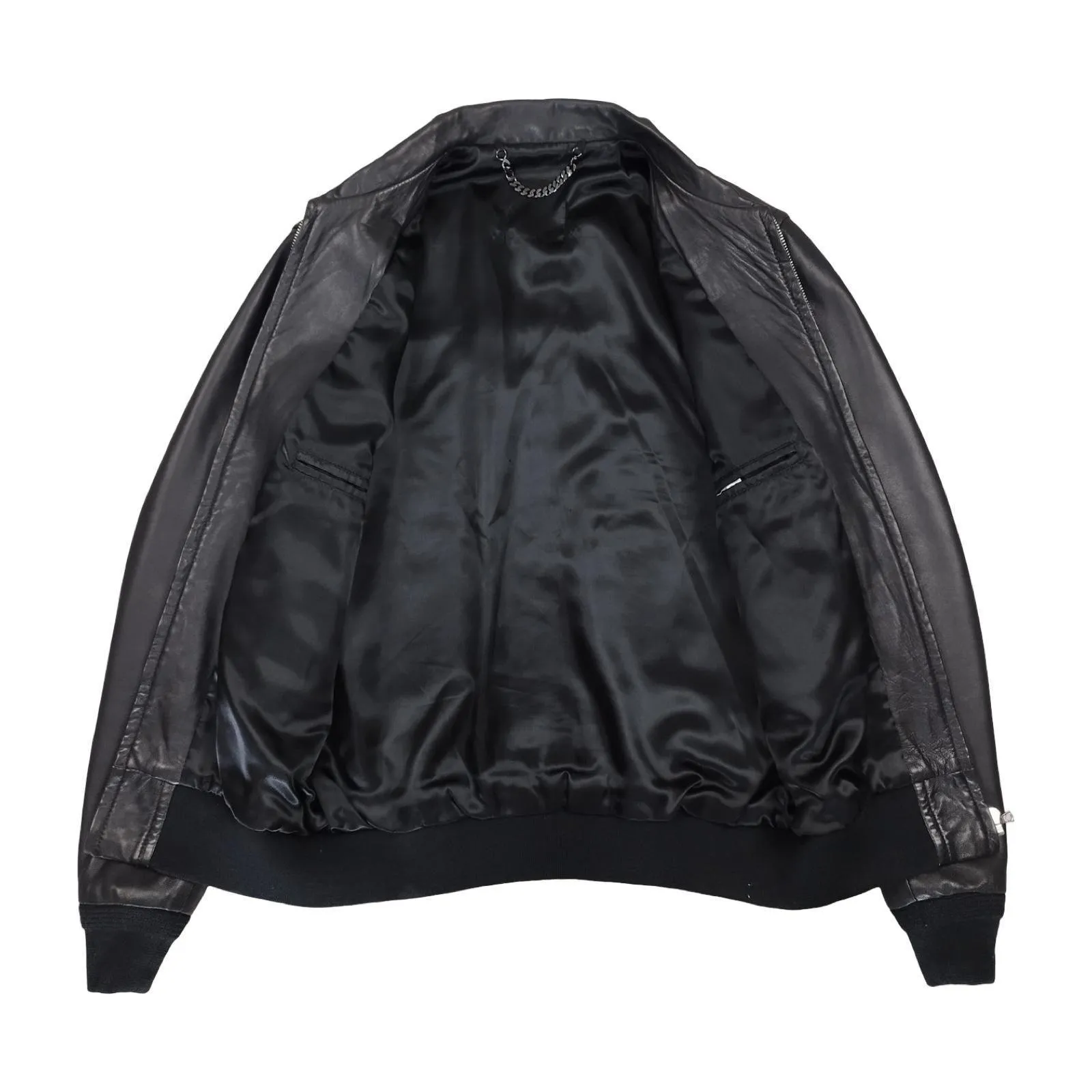 Sandro - Veste en cuir noir taille XS