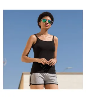 Short de sport rétro femme noir/noir Skinni Fit