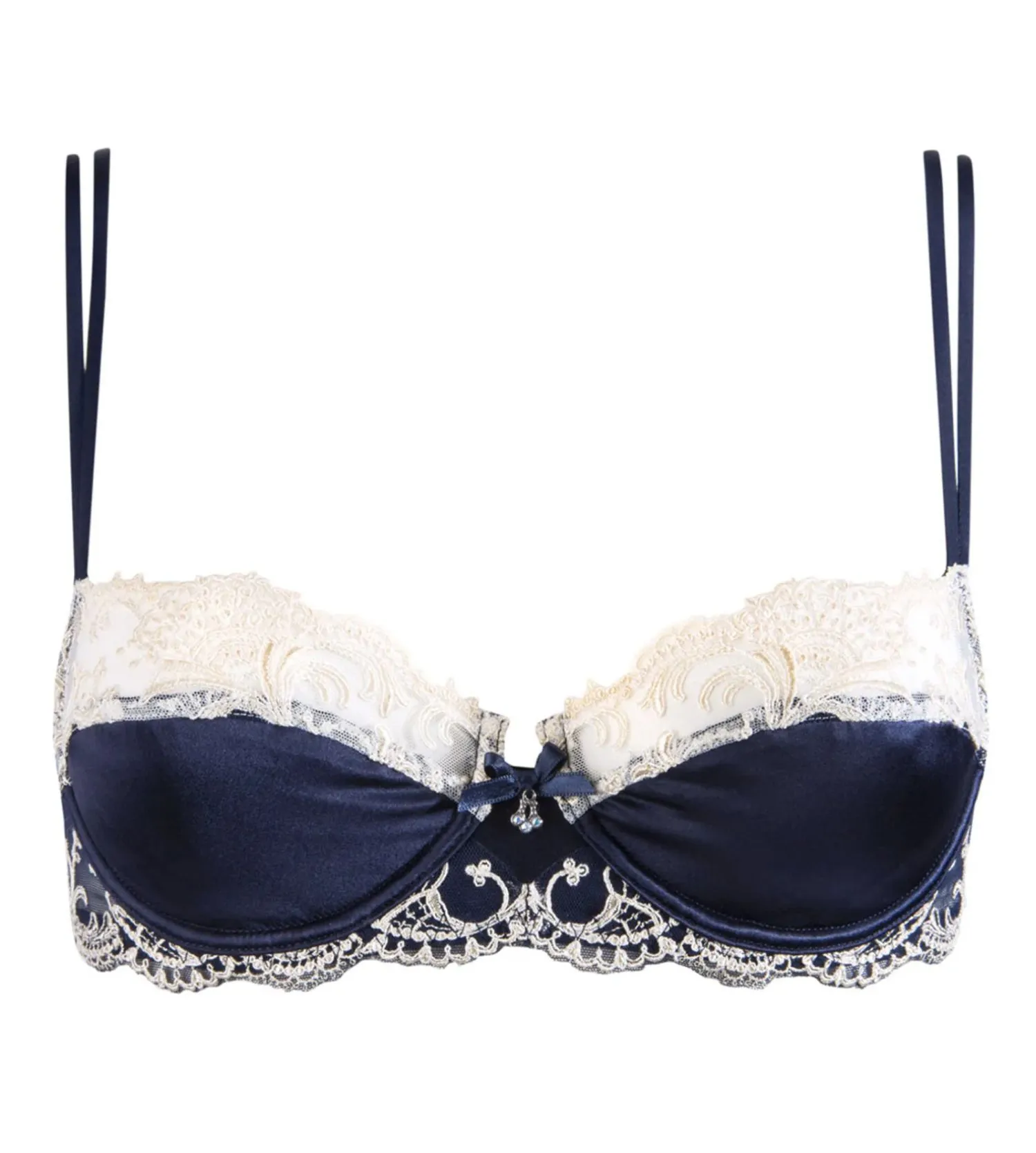 Soutien-gorge corbeille Splendeur Soie MARINE OR