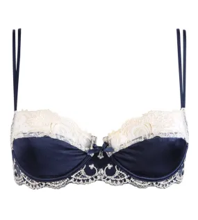 Soutien-gorge corbeille Splendeur Soie MARINE OR