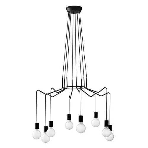 Suspension E27 LUCE DESIGN 120x85x85cm noir Habitat  - I-HABITAT-S8 NER