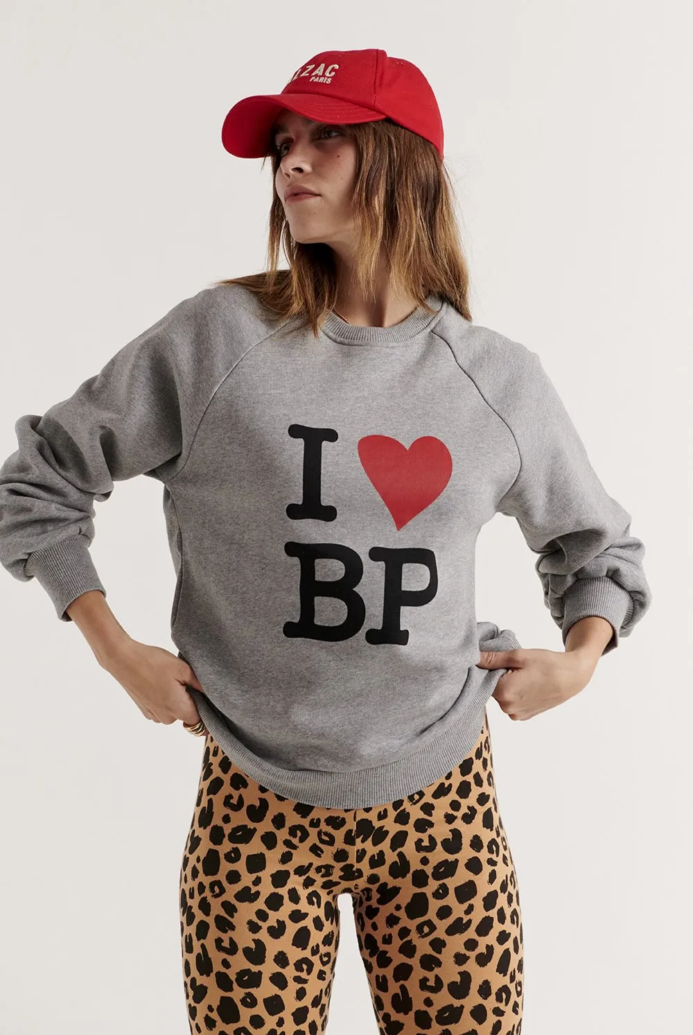 Sweat-shirt Jack I Love BP gris