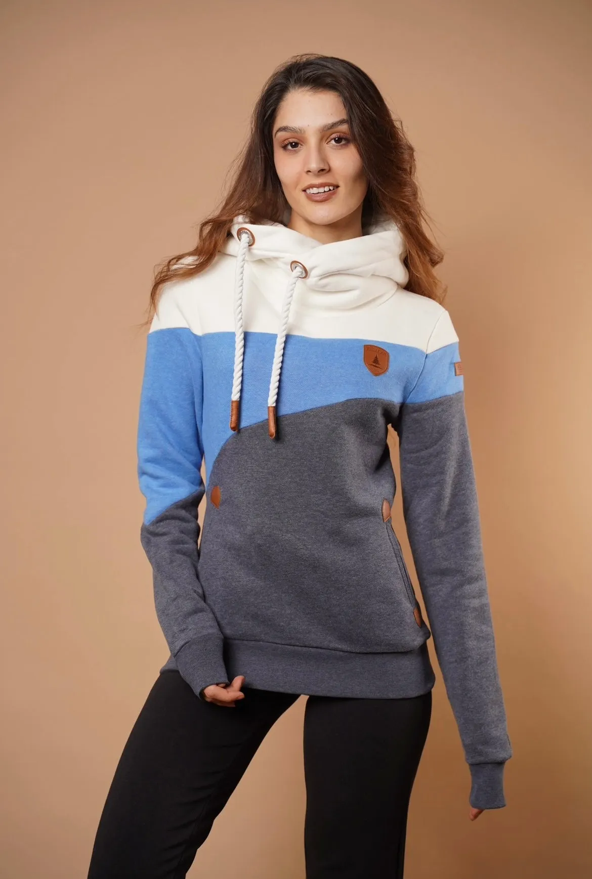 Sweat à capuche Lensa Navy Mix