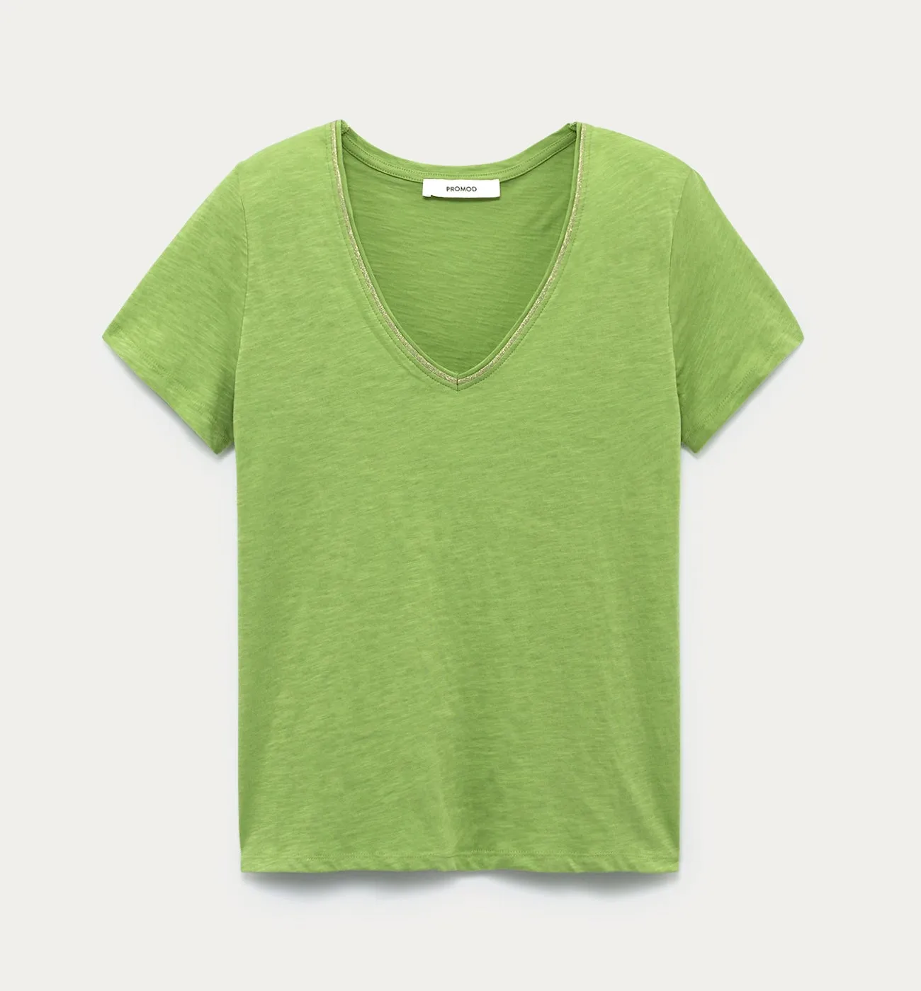 T-shirt col V Femme - Vert