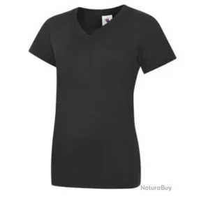 T shirt femme col V blanc