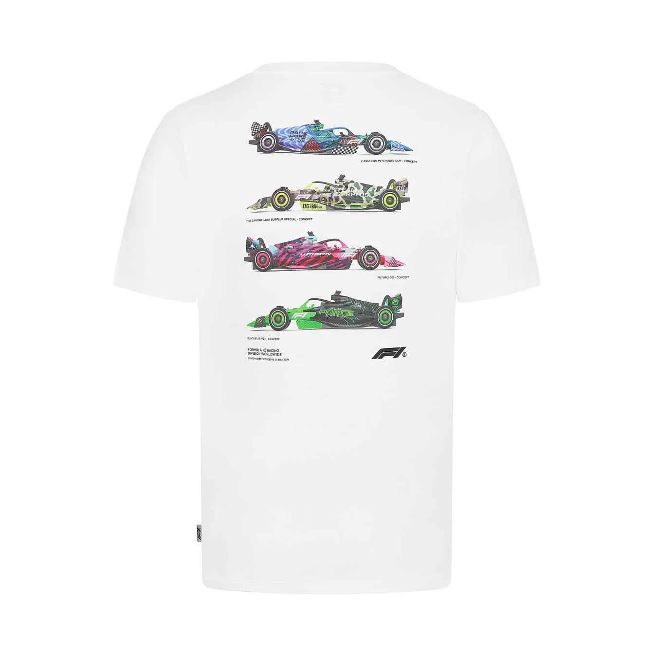 T-shirt FORMULA 1 Graphique Blanc pour Homme FO124_TSH_GRA