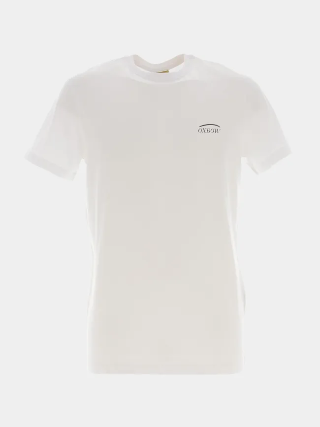 T-shirt graphique imprimé blanc homme - Oxbow | wimod