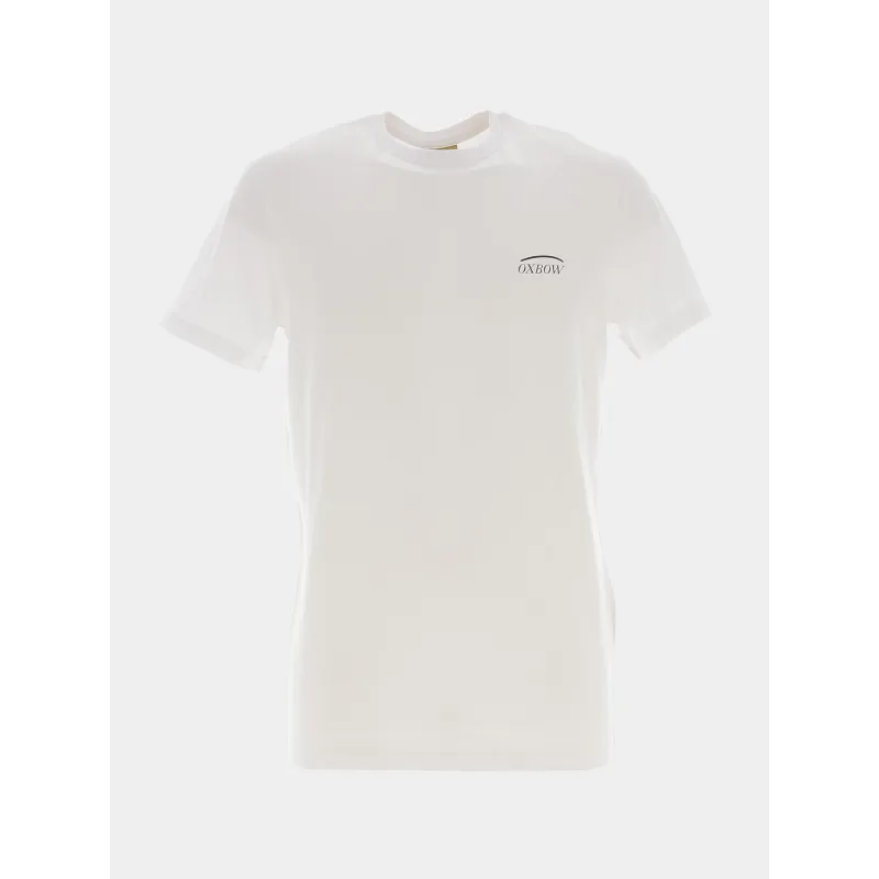 T-shirt graphique imprimé blanc homme - Oxbow | wimod