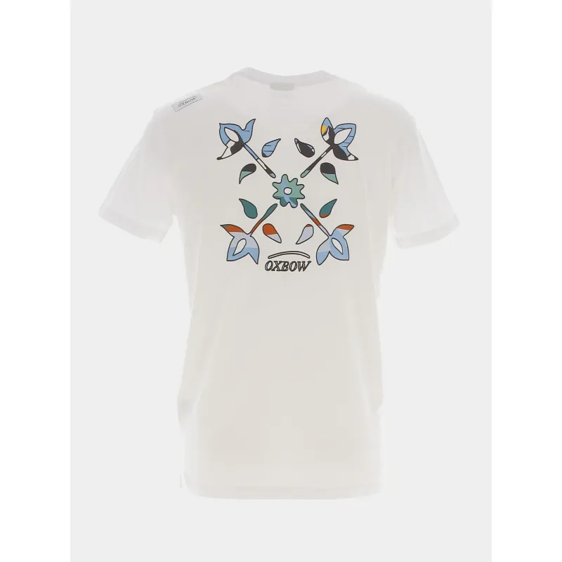 T-shirt graphique imprimé blanc homme - Oxbow | wimod