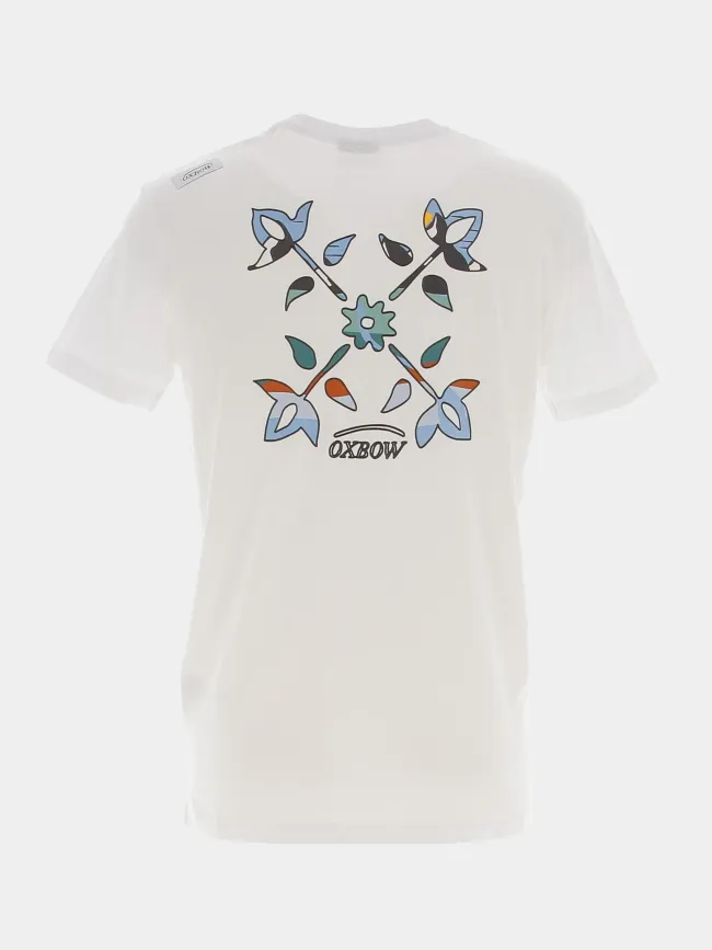 T-shirt graphique imprimé blanc homme - Oxbow | wimod