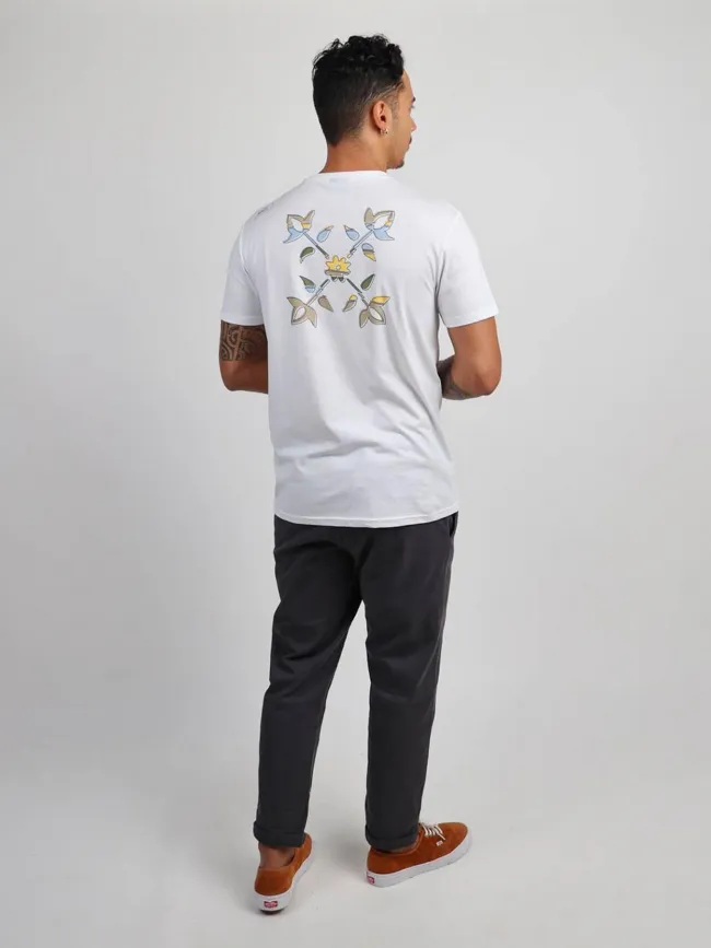 T-shirt graphique imprimé tumurai blanc homme - Oxbow | wimod