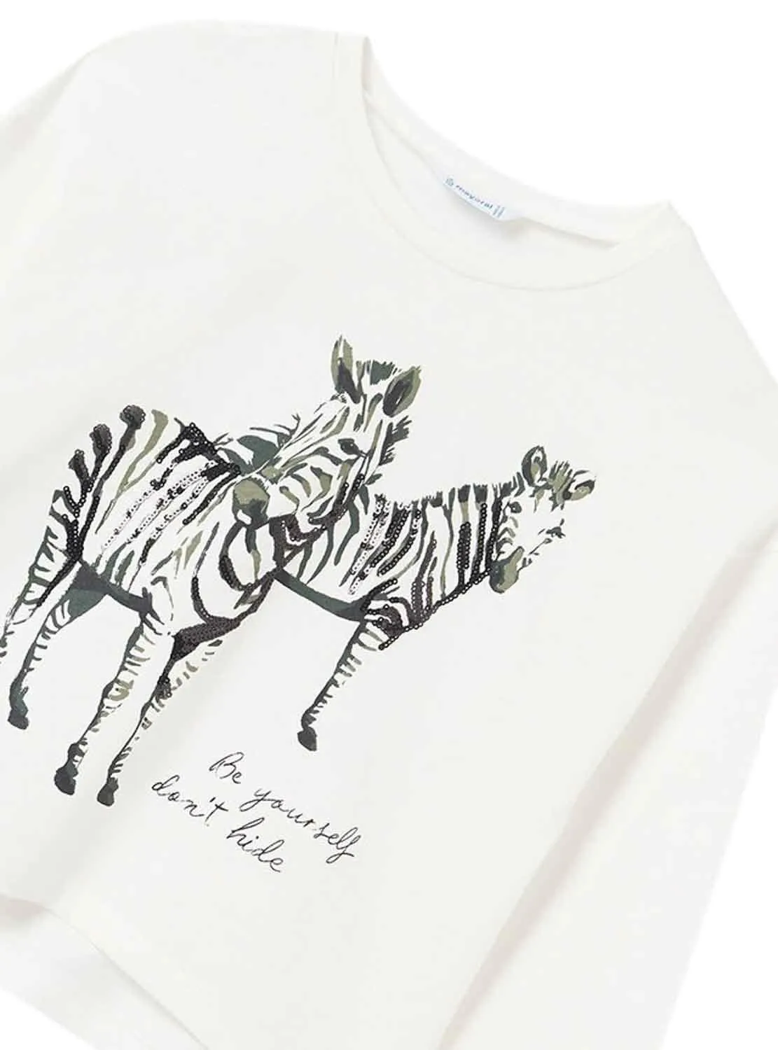 T-Shirt Mayoral Graphique Blanc pour Fille