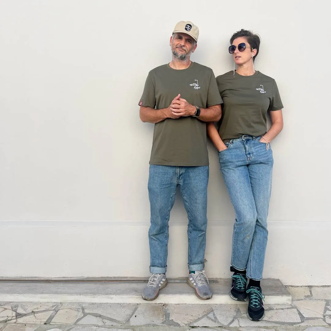 T-shirt numéroté brodé Kickasss Biarritz 911 (kaki)