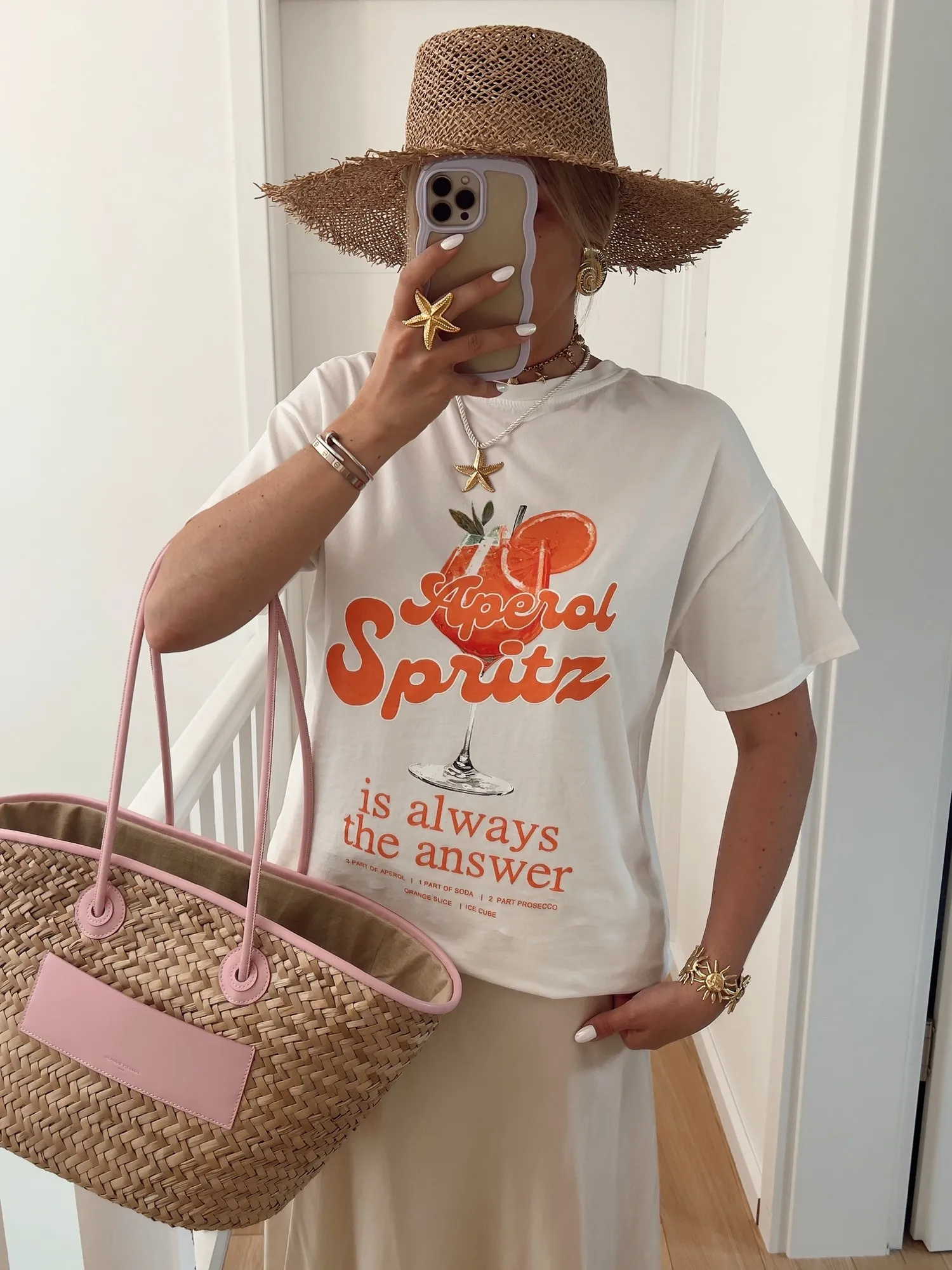 T-shirt SPRITZ Graphique blanc impression Aperol Spritz