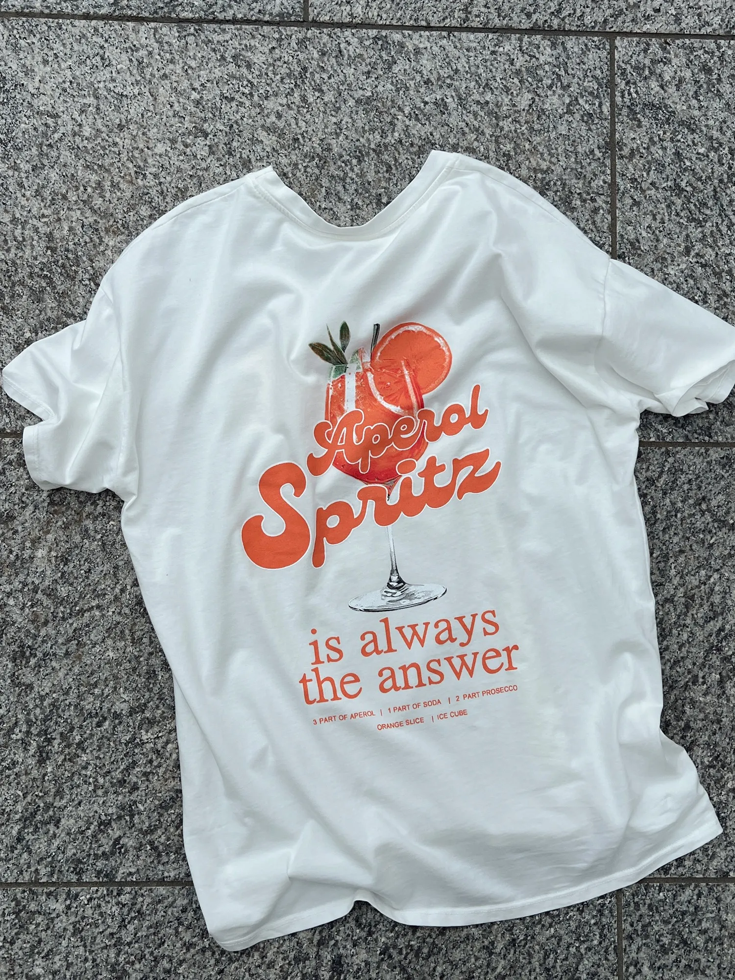 T-shirt SPRITZ Graphique blanc impression Aperol Spritz