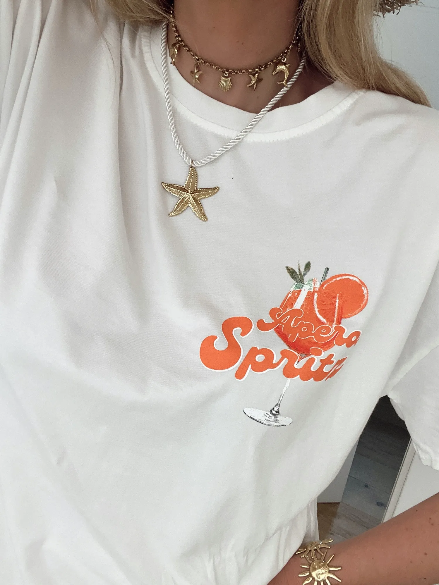 T-shirt SPRITZ Graphique blanc impression Aperol Spritz